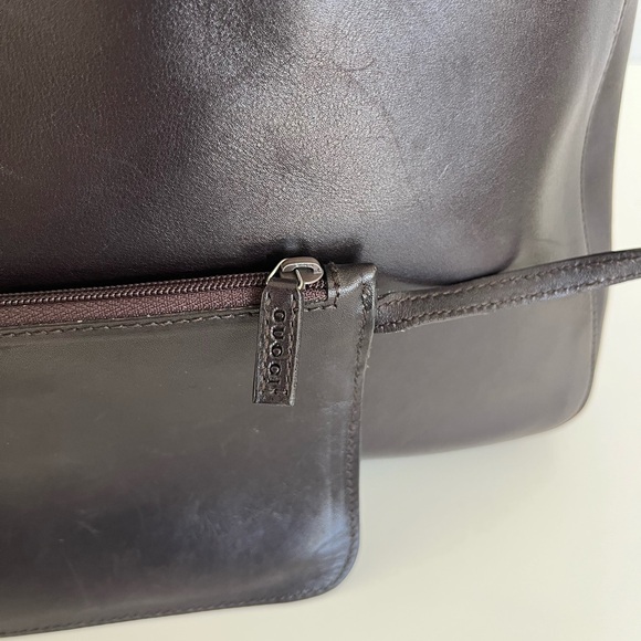 Auth VTG GUCCI Horse-bit Handle Leather Bag - Picture 6 of 13